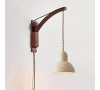 Wmmner Applique da Parete per Camera da Letto con Braccio Oscillante Luce Di Lettura a Parete per Camera da Letto Pietra Di Marmo Naturale Wtutte Le Lampade Rustiche Vintage Illuminazione da Parete in