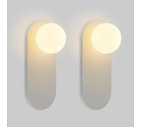 Wmmner Applique da Parete per Camera da Letto Globo Apparecchio Di Illuminazione in Vetro Lampada da Parete Moderna Nordica Confezione da 2 Design Ovale Accanto Alla Lampada da Parete Parete Internade
