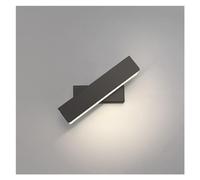 Wmmner Applique da Parete per Camera da Letto Lampada da Parete Comodino Led Wall Washer Light Lighting Camera da Letto Interna Lampade da Parete per Soggiorno Corridoio (6000K 26Cm)/Svart-6000K/30 Ce