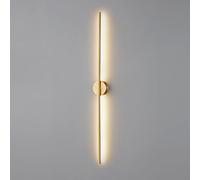 Wmmner Applique da Parete per Camera da Letto Lampada da Parete Lineare Moderna Led in Ottone Spazzolatoparalume in Acrilico Apparecchio Di Illuminazione da Parete in Rame Ottone Antico Bagno Vanity L