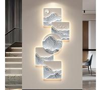 Wmmner Applique da Parete per Camera da Letto Led Wall Art Decor 3D Walling Art con Luce -In Alimentazione Creativa Paesaggio Immagine Parete per la Casa Soggiorno Studio Camera da Letto Decor (D 59/D