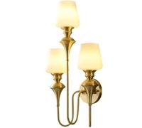 Wmmner Applique da Parete Tutte Le Applique a Tre Teste in Rame, Lampade da Bagno Di Lusso Lampada Sopra lo Specchio, Cucina Soggiorno S