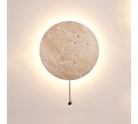 Wmmner Applique in Pietra Naturale Stile Metà Secolo con Catena a Tirante, Lampada Moderna Circolare a Led per Camera da Letto, Soggiorno, Cucina in Stile Rustico, Veranda