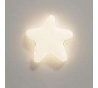 Wmmner Applique Led per Camera da Letto Graziosa Lampada a Forma Di Nuvola e Stella Bianco Latte Piccola Lampada Nordica Moderna Dimmerabile per Cameretta Ragazzi e Ragazze