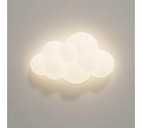 Wmmner Applique Led per Camera da Letto Graziosa Lampada a Forma Di Nuvola e Stella Bianco Latte Piccola Lampada Nordica Moderna Dimmerabile per Cameretta Ragazzi e Ragazze