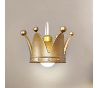 Wmmner Applique Moderna da Interno in Metallo Personalizzata E27 Lampade da Parete a Corona Luce da Parete per Camera da Letto, Lampadario/Oro