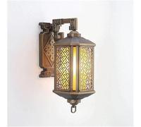 Wmmner Applique per Camera da Letto Lampada da Parete Retrò Industriale Ovale in Alluminio Lampade Sfuse e Paralume in Vetro Lanterna Lampade da Parete Rustiche