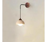 Wmmner Applique Rustiche in Stile Antico Huangdongshi Naturale, Lampade Moderne in Legno Rustico in Stile Country per Camera da Letto, Comodino, Bagno, Soggiorno (A)