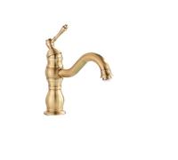 Wmmner Bagno in Ottone Antico Recipiente per Lavabo Rubinetto per Lavello Foro Montato Sul Ponte Rubinetto per Miscelatoredo Rubinetto per Bagno Rubinetti a 1 Foro (D)/D