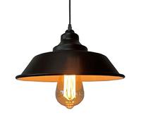Wmmner Black Creative Lamp Industrial Vintage Hanging Light Hot Pot Store Personality Hanging Lights E27 Single Head Traditional Ceiling Lighting Fixture for Restaurant Dining Room Bedroom
