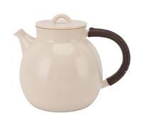 Wmmner Bollitore da Tè in Ceramica da 800 Ml, Manico in Corda Di Canapa, Beccuccio Aelato, Teiera Resistente Al Calore, Adatto per Fornello a Induzione, Fornello a Gas, Fornello Elettrico, Fornello in