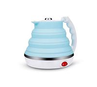 Wmmner Bollitore Elettrico Pieghevole da Viaggio in Silicone per Uso Alimentare Aggiornato Protezione a Secco Portatile con Doppia Tensione e Potenza Separabile Speranza