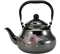 Wmmner Bollitore Smaltato Bollitore Domestico Promemoria Automatico Tazza Smaltata Fischietto Bollitore a Gas Smaltato Bollitore Caffè Smaltato, -1,5L/un Colore/1.5L