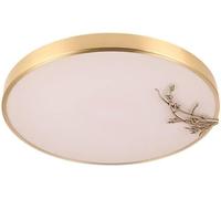 Wmmner Boutique Decorazione Rame Lampada da Soffitto Oro Rotondo Led Plafoniera Apparecchio Flower Decorazione Dimmerabile Acrilico Paralume Lampadario da Soffitto per Cucina Isola Soggiorno Camera da