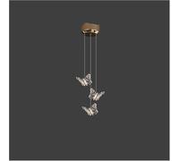 Wmmner Butterfly Compatible with Ladder Lights Compatible with Ladder Chandelier Loft Decor Interior Lighting Compatible with Stairs,Chandelier/Round3Heads