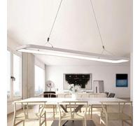 Wmmner Chandelier Rectangle Office Chandelier Frame Lights Dimmable Office Remote Control Hanging Light Adjustable Height,Contemporary Dining Room