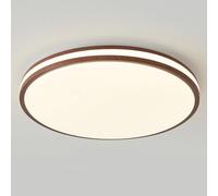 Wmmner Chinese Style Super Bright Ceiling Lights Light Industrial Panel Lamp Imitation Wood Grain round Flush Lights Retro Eyeshadow Ceiling Lighting Fixture for Dining Room Study Villa/15.7In