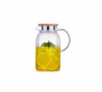 Wmmner Classic Home Glass Big Capacity Tea Kettle Cool Water Pot Conmaniglia Tea Maker Tea Set Contenitore Facile da Usare/Senza Tazza/1500Ml