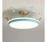 Wmmner Colorful Children's Room Panel Lamp Energy Saving Ceiling Lamp 3 Dimmable Led Ceiling Lighting Fixtures Household round Flush Lights for Kitchen,Bathroom,Garage,Living Room, Dining Room/Blu