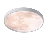 Wmmner Creative Elegant Ceiling Lights Personalized round Panel Lamp Integrated Installation Flat Light Light Tricolor Dimming Flat Lights for Living Room Dining Room Study Villa Bedroom/18.9In