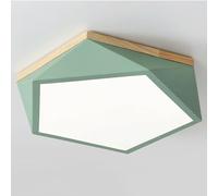 Wmmner Creative Geometry Led Ceiling Light 3 Dimmable Indoor Lighting Flat Lights Minimalist Style Easy to Install Panel Lamp Lightaroon Ceiling Lighting Fixture for Kitchen Hallway/Verde/15.7In