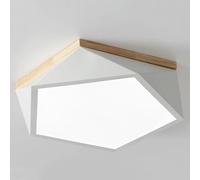 Wmmner Creative Geometry Led Ceiling Light 3 Dimmable Indoor Lighting Flat Lights Minimalist Style Easy to Install Panel Lamp Lightaroon Ceiling Lighting Fixture for Kitchen Hallway/Bianco/15.7In