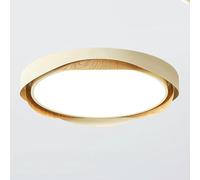 Wmmner Creative Light Ceiling Lights Dimmable 3 Color Light Lighting Fixtures Flush Mount Canopy Panel Lamp Imitation Wood Grain Flush Light for Bedroom Living Room Kitchen Office Hallway/Bianco + Col