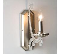 Wmmner Decorazione D'Arte Classica Luci Di Candela Lampada da Parete in Cristallo Europeo con Braccio Decorativo Di Perline E14 Applique da Parete per Interni Apparecchio Di Illuminazione