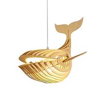 Wmmner Decorazione Della Camera Dei Bambini Lampadario D'Arte in Legno Luce per Lampadari da Soffitto Della Camera da Letto Lampada da Soggiorno Ciondolo a Forma Di Pesce in Altezza Regolabile Regalo