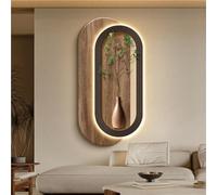 Wmmner Decorazione Moderna Di Arte Della Parete, Pittura Decorativa Minimalista, Plug-Inpittura Di Lampada da Parete Di Alimentazione, Scultura da Parete Di Visione 3D per Soggiorno, Ingresso, Corrido