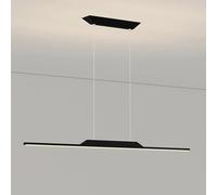 Wmmner Dimmable Linear Light Modern Hanging Ceiling Lamp Kitchen Island Lighting Fixture Long Strip Chandeliers For Dining Table Living Room Office Lights With Remote Control (Dark 120Cm)/Scuro/150Cm