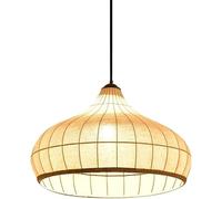 Wmmner E27 Fabric Lamp E27 Japanese Style Hanging Lamp V-Intage Bamboo Lamps And Lanterns Living Room Bedroom Dining Room B&B Study Teahouse With Fabric Lampshade Hanging Light(45 * 27Cm)/un Colore/40
