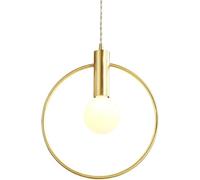 Wmmner E27 Lampade a Sospensione in Rame Pieno Camera da Letto Scandinava Lampada a Sospensione da Comodino Post-Moderno Minimalista Minimalista da Incasso Rotondi Apparecchi Di Illuminazione a Filo L