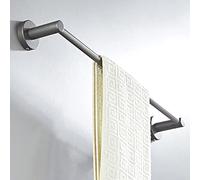 Wmmner Elegante Set Di Accessori da Bagno Grigi - Porta Scopino in Ottone, Porta Carta Igienica, Porta Asciugamanihelf, Portasapone per Doccia, Gancio da Parete e Portasciugacapelli - Completa il Tuo