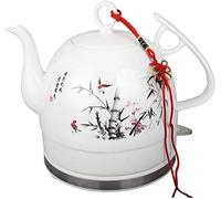 Wmmner Elettrico Kettle Ceramic Kettle Water Teapot, Teapot-Retro 1.2L Jug, Water Fast Removable Base, Automatic Power Off, Boil Dryion 1000W