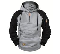Wmmner Felpa con Cappuccio da Uomo Pullover Color Block Maglione con Zip a un Quarto Felpe con Cappuccio e Tasche Multiple Felpe con Cappuccio Autunno-Inverno Maglioni Dalla Vestibilità Comoda Felpe S