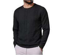 Wmmner Felpa da Uomo Maglione Lavorato a Trecce Top Pullover a Maniche Lunghe Semplice Blusa Maglione Girocollo Felpe Leggere Autunno-Inverno Vestibilità Classica per Uscire Abbigliamento Sportivo Abb