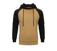 Wmmner Felpe con Cappuccio a Blocchi Di Colore per Uomo Camicia a Maniche Lunghe con Cappuccio Casual Alla Moda Felpa Autunnale con Pullover Caldo Novità da Uomo con Tasca/Kaki/L