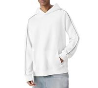 Wmmner Felpe con Cappuccio da Uomo in Tinta Unita con Tasca Felpa Sportiva 2025 Autunno Pullover a Maniche Lunghe per Jogging Abbigliamento/Felpe con Cappuccio Bianche da Uomo/L