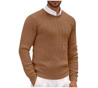 Wmmner Felpe da Uomo Maglioni Lavorati a Trecce Top Pullover a Maniche Lunghe Maglioni Blouse Girocollo Maglieria Leggere per Autunno e Inverno Bluse da Ufficio per Passeggiare Felpe per Uscire Abbigl