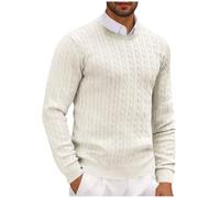Wmmner Felpe da Uomo Maglioni Lavorati a Trecce Top Pullover a Maniche Lunghe Maglioni Blouse Girocollo Maglieria Leggere per Autunno e Inverno Bluse da Ufficio per Passeggiare Felpe per Uscire Abbigl