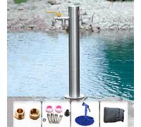 Wmmner Frost Free Outdoor Fcet Stand - Supporto per Tubo Flessibile Indipendente, Rubinetto Verticale per Rubinetto Dell'Acqua per il Giardino, Supporto da Pavimento Resistente, 34X4.1In, Ideale per L