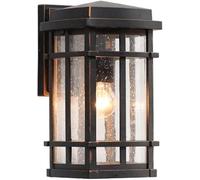 Wmmner Fuoriporta Applique da Parete Stile Cinese Square Retro Country Applique da Parete Luci E27 Lampada da Parete in Vetro Trasparente Ulz 000768 Applique da Parete Moderna Luce Calda Luci da Paret