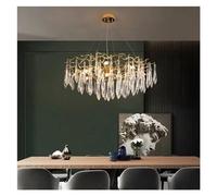 Wmmner Glass Drop Ceiling Chandeliers Led Lights Post-Modern Gold Hanging Lamps Home Decoration Compatible with Dining Room Decor,Chandelier/80Cm