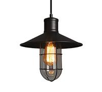 Wmmner Hollow Modern Vintage Hanging Lamp Single Head Creative Light Classical Retro Ceiling Lighting Fixture Black Modern Suspensiom Lamp for Kitchen, Bedside Indoor Rustic Teahouse Café