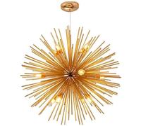 Wmmner Illuminazione a Sospensione Starburst D'Argento a 8 Luci, Plafoniera Moderna per Sale da Pranzo Corridoio Cucina Soggiorno, Sputnik Chandelier-Silver 8 Made in China (Golden. 8 Luce)/D'Oro./12