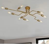 Wmmner Illuminazione da Parete, Lampadario Sputnik 8 Luci Lampada da Soffitto Semi-Incasso Moderna Industriale in Metallo Art Ceilinglampada per Soggiorno Sala da Pranzo Camera da Letto