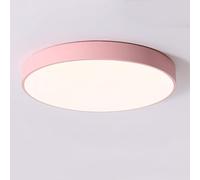 Wmmner Industrial Colorful Ceiling Flush Lights Elegant Super Bright Ceiling Lamp Modernaroon Ceiling Lighting Fixtures 3 Dimmable Simple Panel Lamp for Hallway Kitchen Island Shop Bedroom/Rosa/9.0In
