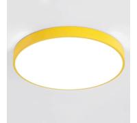 Wmmner Industrial Colorful Ceiling Flush Lights Elegant Super Bright Ceiling Lamp Modernaroon Ceiling Lighting Fixtures 3 Dimmable Simple Panel Lamp for Hallway Kitchen Island Shop Bedroom/Giallo/11.8
