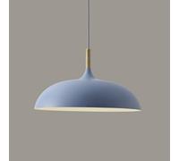Wmmner Industrial Simplicity Hanging Lamp Modern Wooden Handle Light Led Elegant Traditional Ceiling Light Chandelier Simplicity Metal Suspensiom Lamp for Restaurants Office Light Bar/Blu/17.7In